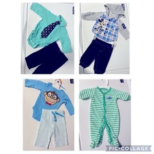 4 Baby Boy Outfits Size Newborn with Holiday Outfit